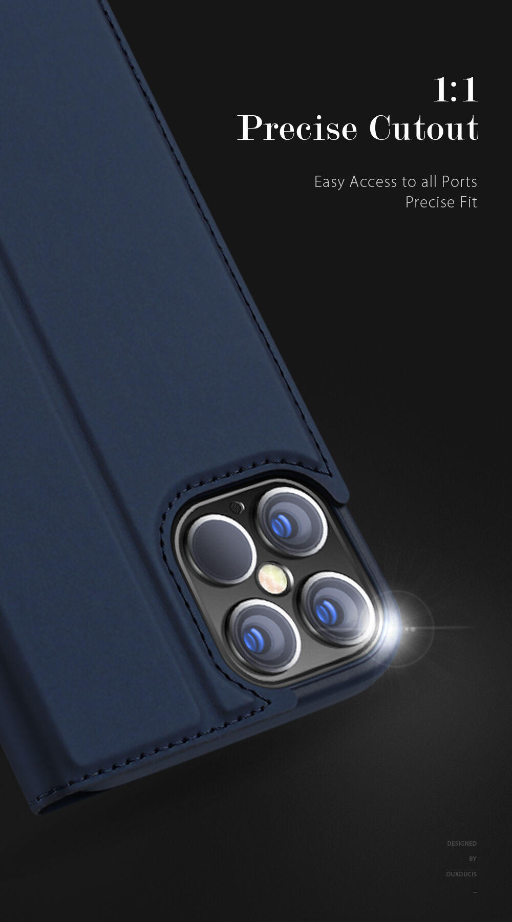 DUX DUCIS flip ovitek za iPhone 12 Pro Max - črna