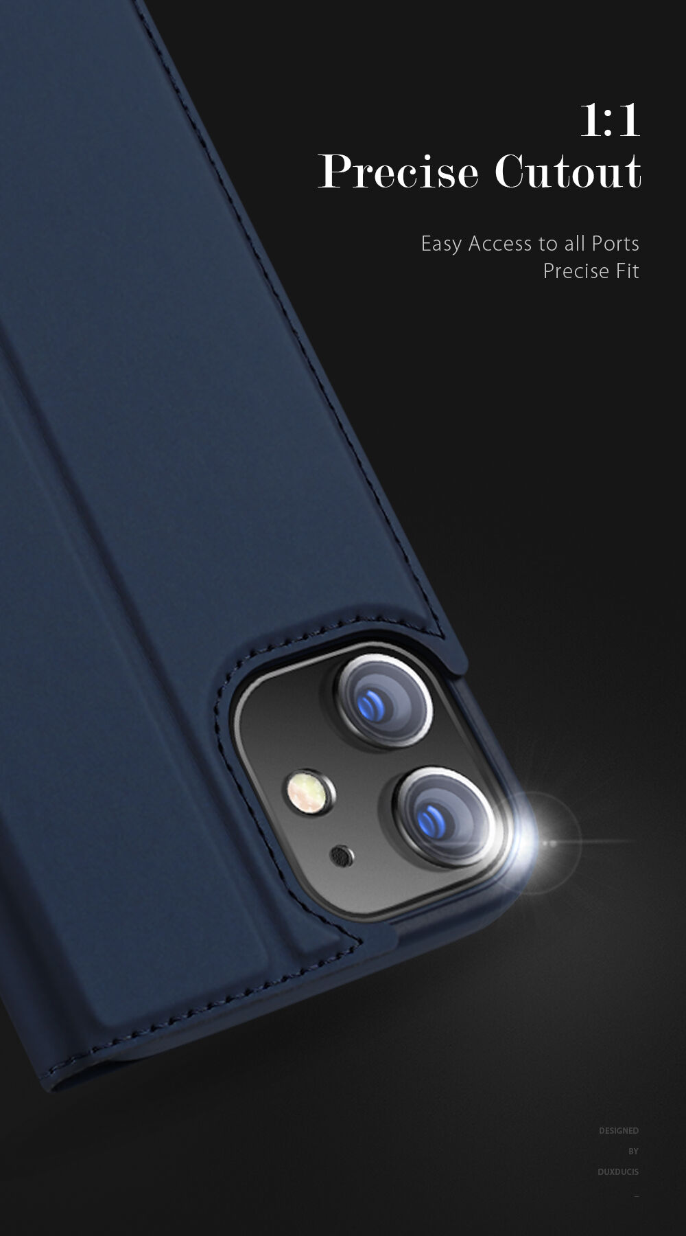 DUX DUCIS flip ovitek za iPhone 12 mini - črna