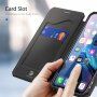 Dux Ducis ovitek z etuijem za kartice za iPhone XR - črna