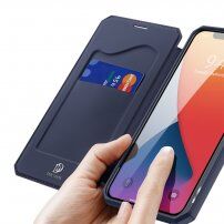 Dux Ducis ovitek z etuijem za kartice za iPhone 12 mini - temno modra
