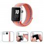 Najlonski pašček s črtami za Apple Watch Ultra 49mm / 46mm / 45mm / 44mm / 42mm - neon oranžna