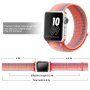 Najlonski pašček s črtami za Apple Watch Ultra 49mm / 46mm / 45mm / 44mm / 42mm - neon oranžna