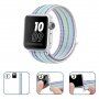 Najlonski pašček s črtami za Apple Watch Ultra 49mm / 46mm / 45mm / 44mm / 42mm - cijan