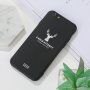 Mat ovitek jelen in citat iz mehke plastike za iPhone 6 - črna