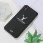 Mat ovitek jelen in citat iz mehke plastike za iPhone XS Max - črna