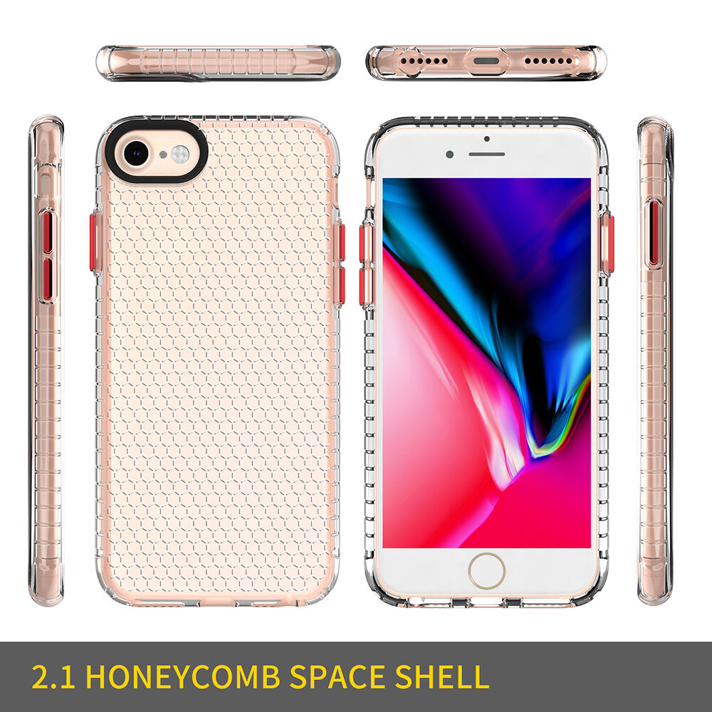 Prozoren ovitek s strukturo čebeljega satja za iPhone 6 / 6S / 7/8 - jasno