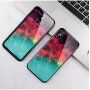 Pokrijte s steklenim hrbtom za iPhone X / XS - barvna meglica