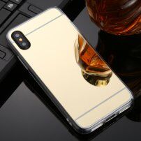 Zrcalni ovitek za iPhone X / XS - zlati