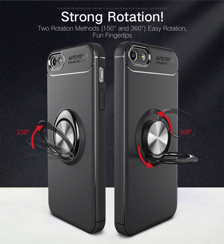 Ovitek z kovinskim stojalom primernim za magnetno držalo za iPhone 5 / 5S / SE (2016) - črno-siva