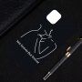 Ovitek silhueta ljubimcev iz mehke plastike za iPhone 11 - črna