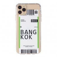 Ovitek iz mehke plastike z vzorcem avijonske karte za iPhone 12 Pro Max - Bangkok
