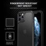 Ipaky polprozoren ovitek odporen proti udarcem z vzorcem iz karbonskih vlaken za iPhone 11 Pro - črna
