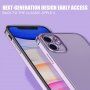 Prozorni ovitek s prevlečenim robom za iPhone 7/8/SE (2020) - črna