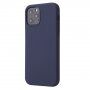 Silikonski pokrov za iPhone 12 / 12 Pro - temno modra