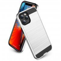 Trpežen ovitek za iPhone 12 mini - brušena tekstura - bela