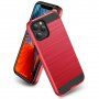 Trpežen ovitek za iPhone 12 mini - brušena tekstura - rdeče