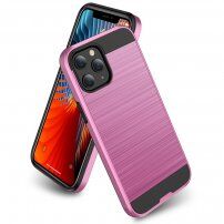 Trpežen ovitek za iPhone 12 Pro Max - brušena tekstura - roza