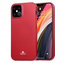 Goospery sijoč ovitek iz mehke plastike za iPhone 12 / 12 Pro - rdeče