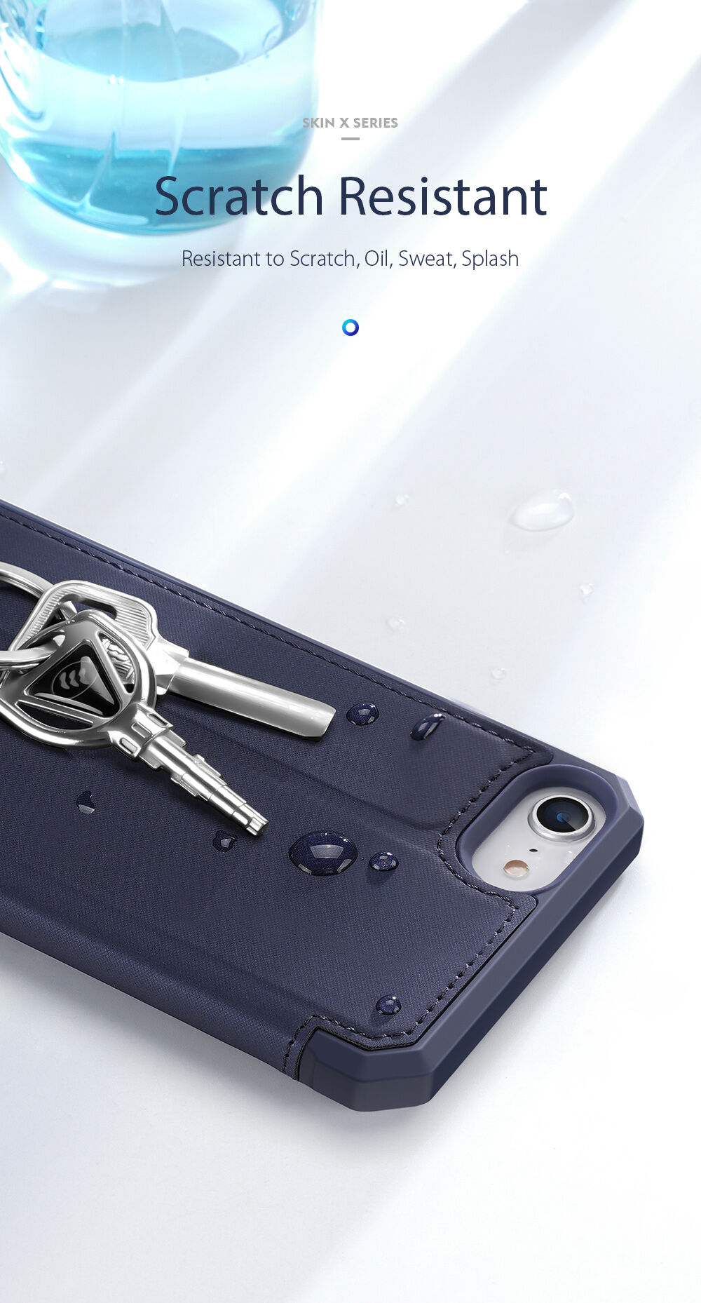 Dux Ducis ovitek z etuijem za kartice za iPhone 7/8/SE (2020) - črna