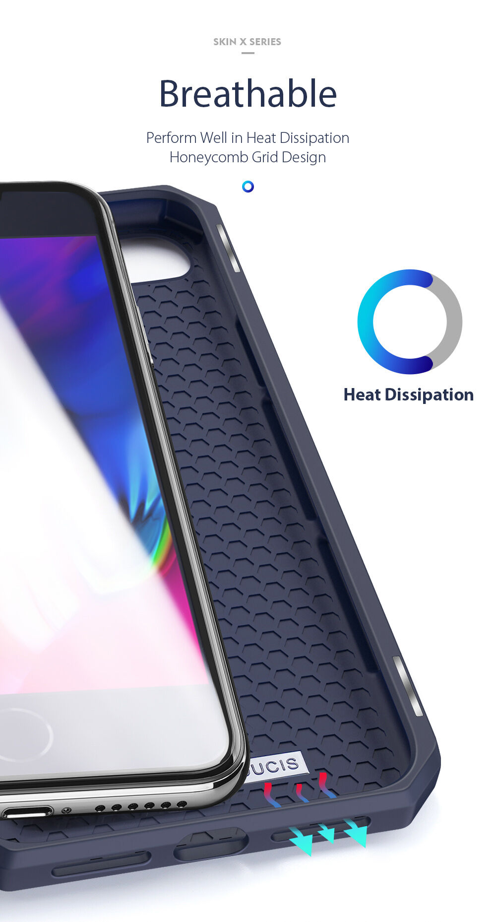 Dux Ducis ovitek z etuijem za kartice za iPhone 7/8/SE (2020) - črna
