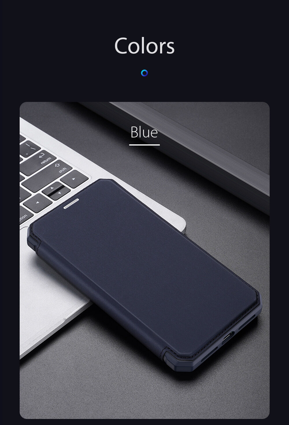 Dux Ducis ovitek z etuijem za kartice za iPhone 7/8/SE (2020) - črna