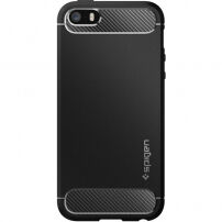 Spigen trpežna prevleka za oklep za Apple iPhone SE (2016) / 5S - črna