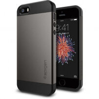 Spigen tanka zaščitna prevleka za Apple iPhone SE (2016) / 5S - siva