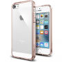 Spigen ultra tanka trpežna prevleka Apple iPhone SE (2016) / 5S - prozorna z roza okvirjem