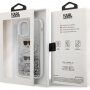 Karl Lagerfeld Liquid Glitter 2 Heads ovitek za iPhone 12 / 12 Pro - srebro