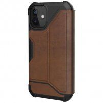 UAG Metropolis LTHR flip etui za iPhone 12 mini - rjava