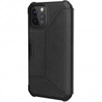 UAG Metropolis LTHR flip etui za iPhone 12 / 12 Pro - črna