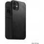 Nomad Folio usnjeni flip etui za iPhone 12 mini - črna