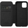 Nomad Folio usnjeni flip etui za iPhone 12 / 12 Pro - črna