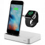 Belkin polnilnik z integriranim polnjenjem za Apple Watch in iPhone - srebro
