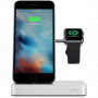 Belkin polnilnik z integriranim polnjenjem za Apple Watch in iPhone - srebro