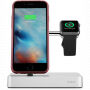 Belkin polnilnik z integriranim polnjenjem za Apple Watch in iPhone - srebro