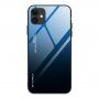 Pokrijte s steklenim hrbtom za iPhone 12 Pro Max - modro-črna