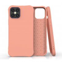 Mat mehek ovitek za iPhone 12 / 12 Pro - oranžna
