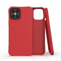 Mat mehek ovitek za iPhone 12 Pro Max - rdeče