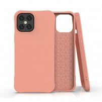 Mat mehek ovitek za iPhone 12 Pro Max - oranžna