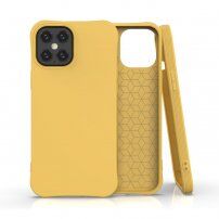 Mat mehek ovitek za iPhone 12 Pro Max - rumena