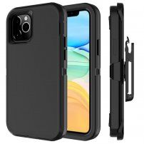 Nepremočljiv etui s sponko na pasu in stojalu za iPhone 12 mini - črna