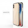 Prozorni ovitek z barvnim okvirjem iz mehke plastike za iPhone X / XS - črna