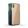 Prozorni ovitek z barvnim okvirjem iz mehke plastike za iPhone XS Max - črna