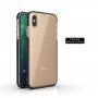 Prozorni ovitek z barvnim okvirjem iz mehke plastike za iPhone XS Max - črna