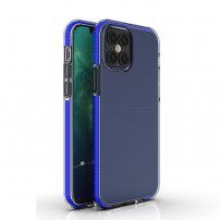 Prozorni ovitek z barvnim okvirjem za iPhone 12 / 12 Pro - modro