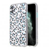 Ovitek z vzorcem leoparda za iPhone 11 Pro Max - modro