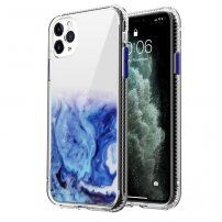 Marmorni ovitek trpežen proti praskam iPhone 11 Pro - modro