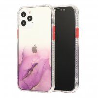 Marmorni ovitek trpežen proti praskam iPhone 12 mini - vijolična