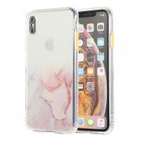 Marmorni ovitek trpežen proti praskam iPhone XS Max - roza